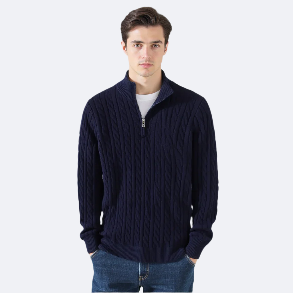 DANTE - Patterned Quarter Zip by Vetro